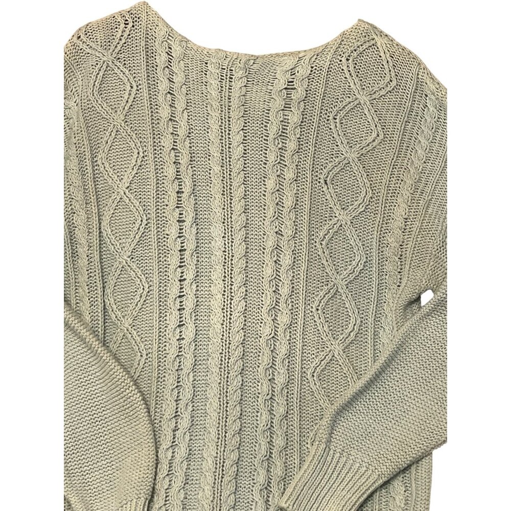 Fenn Wright & Manson Cable Knit Sweater Fisherman Light Blue Size Medium - Picture 2 of 12